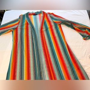 Crazy Train Duster Multi Color Lightweight Size L/XL